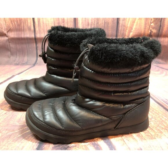 THE NORTH FACE Black Thermal Micro Waterproof C315ZT1 Winter Boots Womens 7 (m8n - Picture 1 of 10